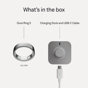 Oura Ring 5 Health & Fitness Tracker Smart Ring, Silver